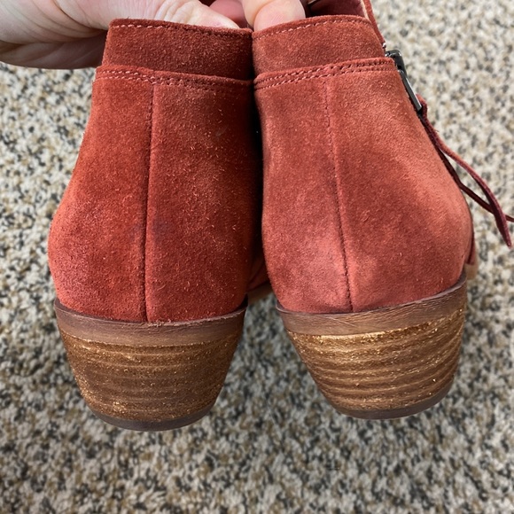 Sam Edelman Rust Red Packer Suede Ankle Bootie - Picture 4 of 10
